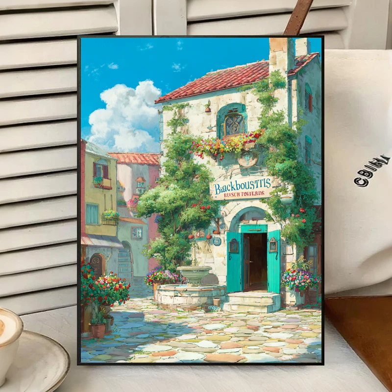 

500/1000/1200/2000PCS Puzzles for Adults Street Corner Grapevine Fountain,Jigsaw Puzzles Brain Challenge Game Gift Home Decor