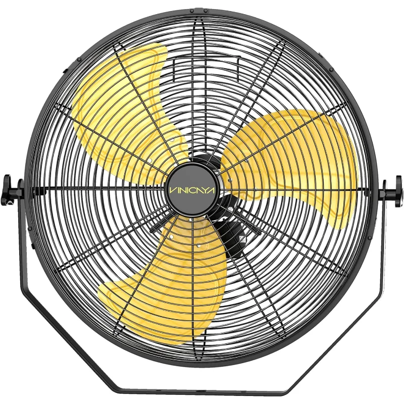 

20-дюймовый промышленный настенный вентилятор, промышленные металлические настенные вентиляторы мощностью 5200 куб. футов в минуту с мощным двигателем, 3 скорости, сверхмощная конструкция