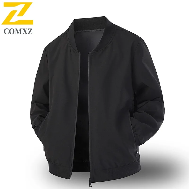 COMXZ Light Luxury Trench Coat Handsome Designer Solid Color Windproof Loose Golf Wedding Chaqueta Autumn Business Men Jackets