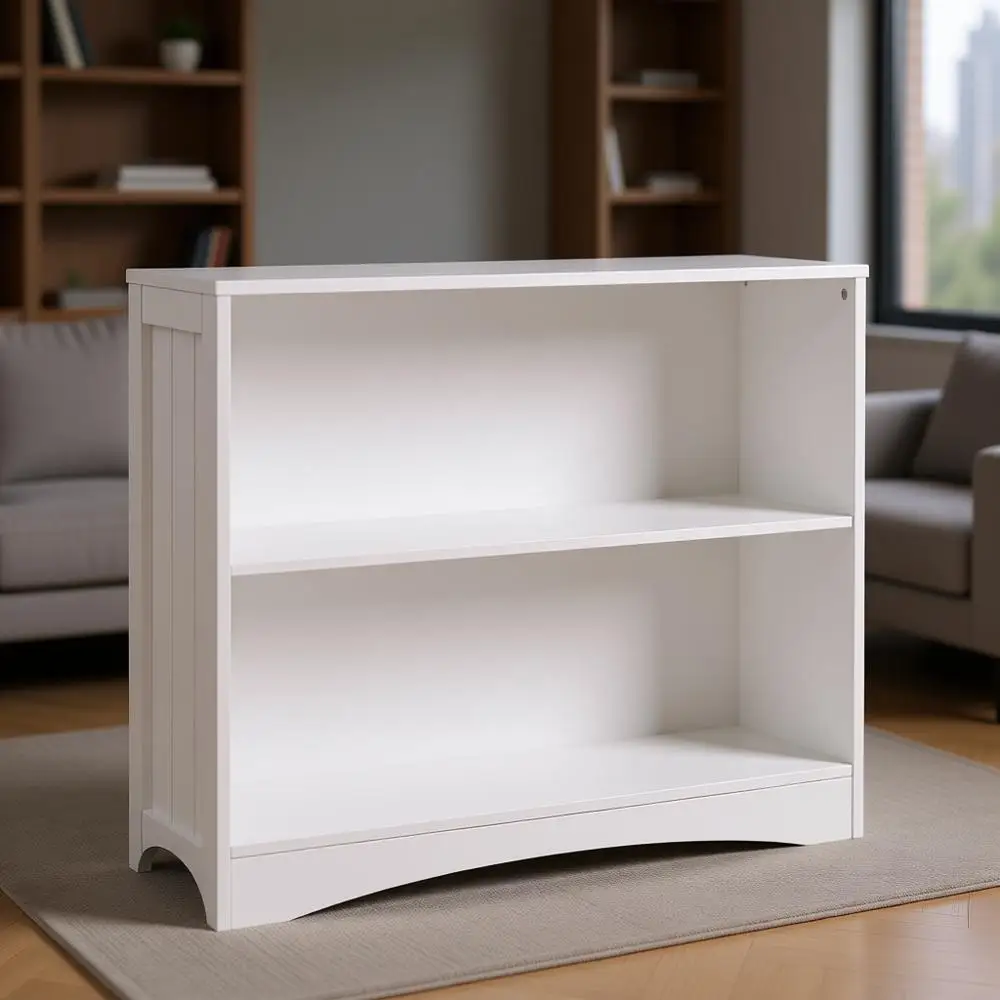 

Horizontal 3-Shelf Bookcase, White