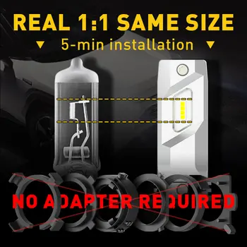 AUXITO 2X 12V H7 LED světlomety Canbus bez chyby H7 autožárovka 360 CSP pro Ford Focus Fiesta Toyota Corolla Honda Hyundai Kia 8 nejlepší prodej Žárovka světlometu Toyota Corolla - №5