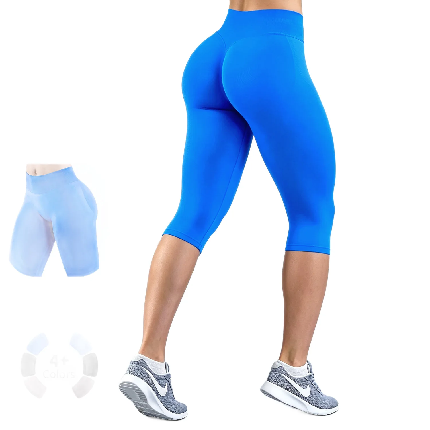 Seamless Yoga Capri Pants Women Quick Dry Running Sportswear Outdoor Fitness Leggings Gym Clothes Workout Sports Tights