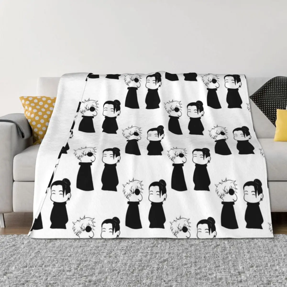 

low quality geto suguru and gojo satoru Throw Blanket Decoratives blankets ands Camping For Baby Blankets