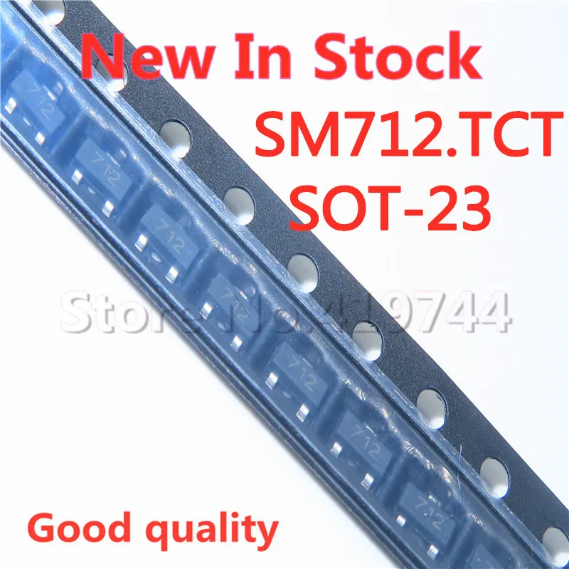 20PCS/LOT Quality 100% SM712.TCT SM712 712 PSM712 SOT-23 Lightning protection tube In Stock New Original