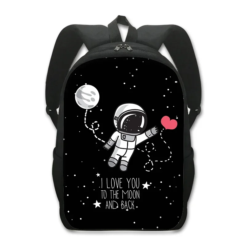 Espaço dos desenhos animados astronauta impressão mochila galáxia sacos de escola moda daypack para adolescente menino menina esporte caminhadas viagem mochilas portátil