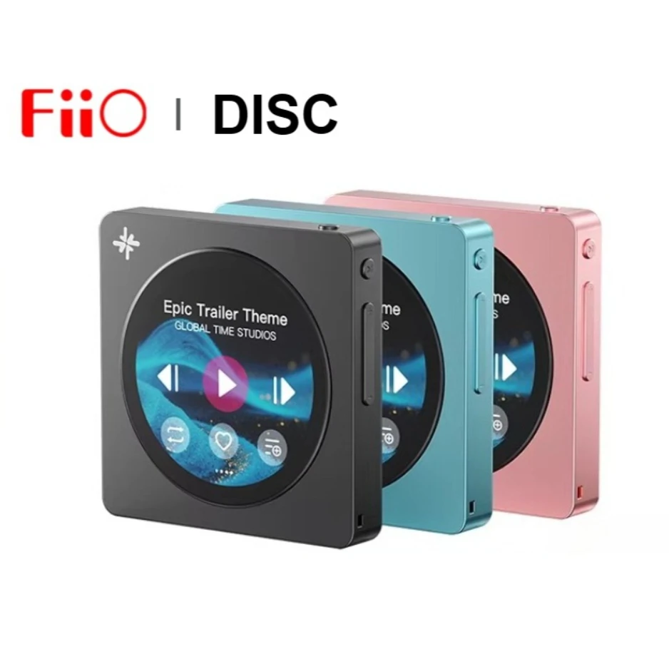 FIIO DISC 휴대용 하이파이 음악 플레이어 MP3 듀얼 DAC 3.5mm 4.4mm 출력 블루투스 5.4 LDAC 원형 터치스크린