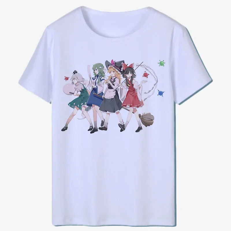 New TouHou Project T-Shirt Hakurei Reimu Kirisame Marisa Anime Fashion Men Women Tees