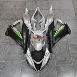 Bodywork Cowling For ZX6R ZX 6R 636 2013 2014 2015 2016 2017 2018 Full Fairing Kit Bright black silver print Injection