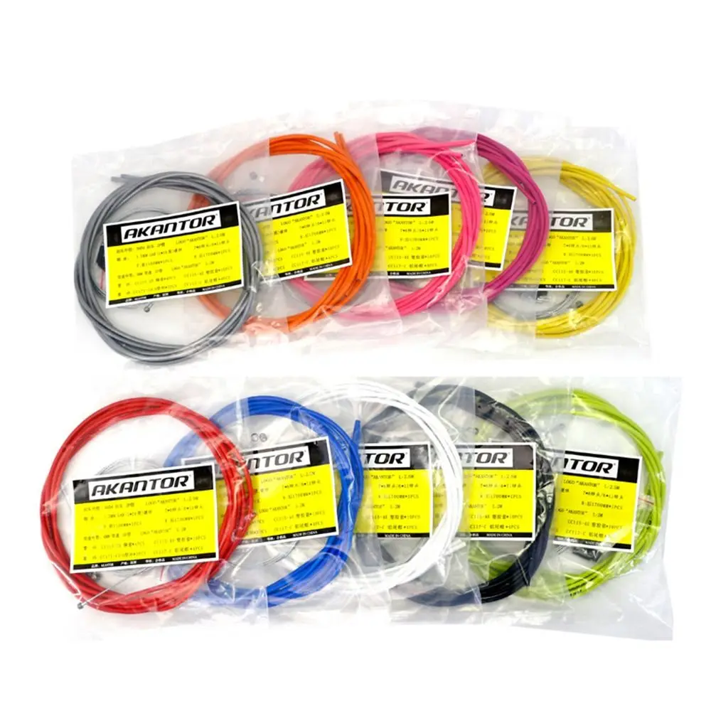 Multicolor Bike Brake/Shift Line PVC Housing End Cap MTB Bike Derailleur Wire Universal Tube Line Hose Derailleur/Brake Kits