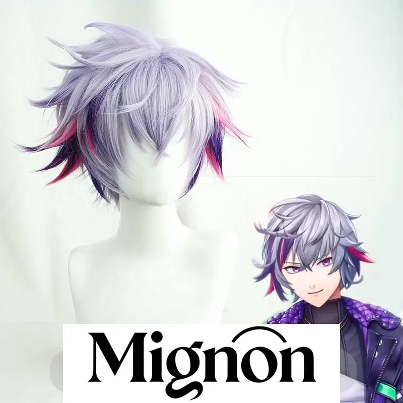 Virtual Idol Vtuber NIJISANJI Fuwa Minato Cosplay Wig Layered Anti-Frizz Highlights In Stock