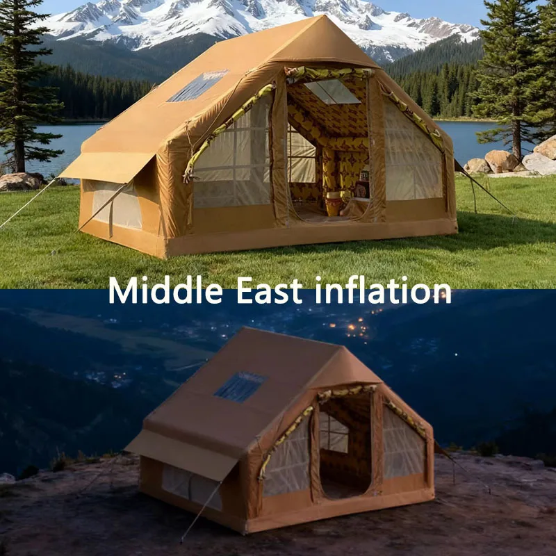 Large Outdoor Waterproof Inflatable Camping Tent for Home & Middle East Use UV-Resistant Quick Setup 2-3 Person