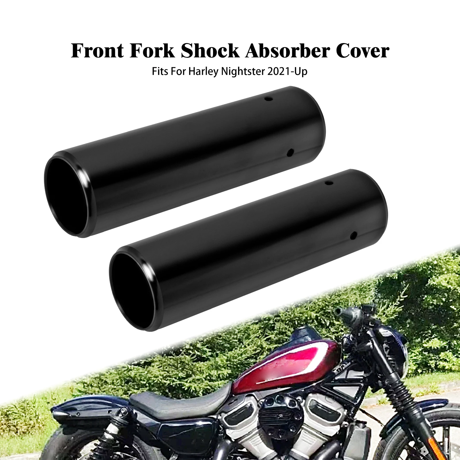 Motorcycle Fork Tube Cover Aluminum Front Shock Slider Shield For Harley Nightster 975 RH975 RH 975 Model 2021-Later Fork Boots