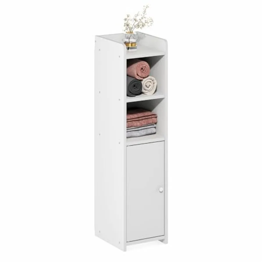 

Fulda Bathroom Storage Cabinet, 5-Tier Bathroom Cabinet, Narrow Cabinet with Door and Adjustable Shelves, 32H, for Small Spaces