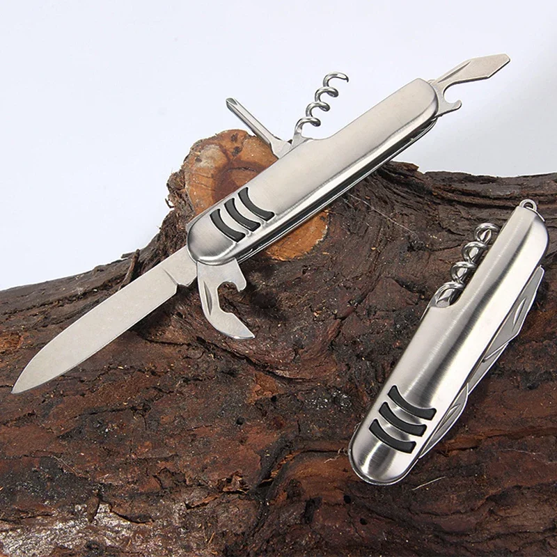 

Outdoor Multifunctional Folding Stainless Steel Knife Swiss Army Knife Camping Knife Fruit Knife Barbecue Universal Knife