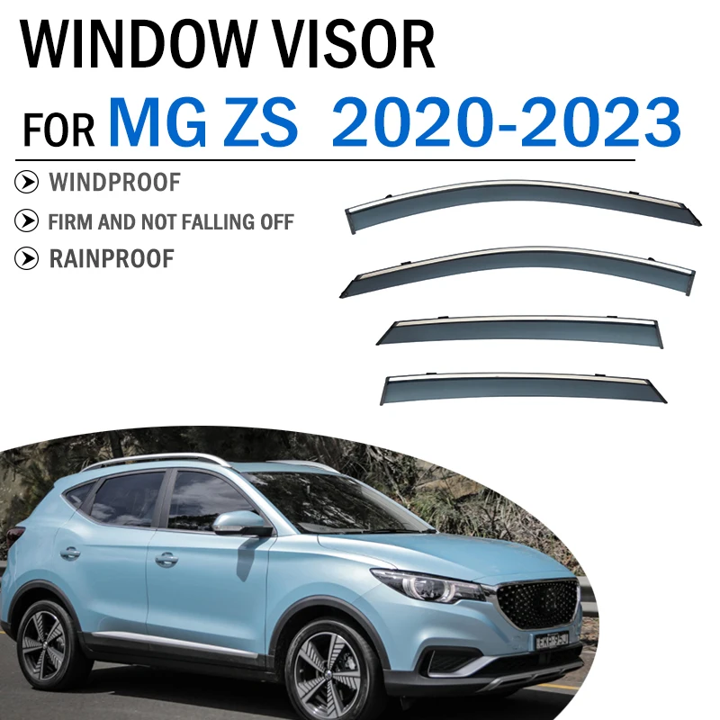 

FOR MG ZS 2020 2021 2022 2023 Car Window Deflector Visors Shade Sun Rain Guard Cover Shield Awnign Trim Car Accessories