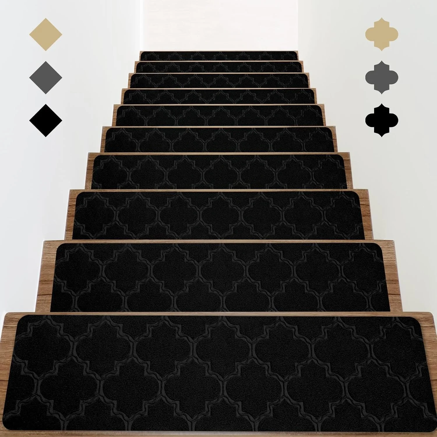 1PC Non Slip Stair Treads,Staircase runner with adhesive backing peel and stick for indoor wooden steps