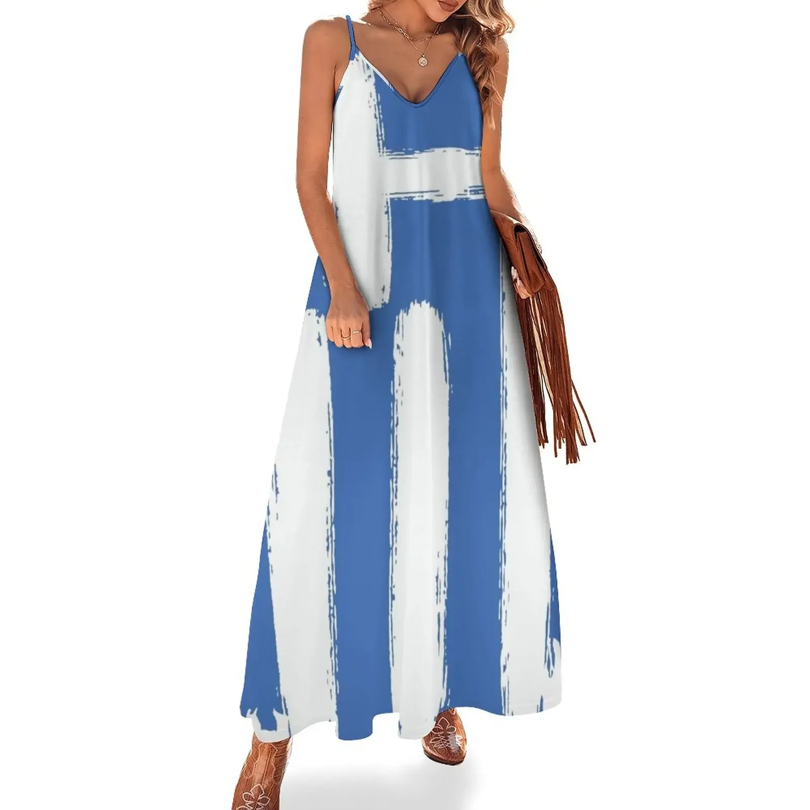

Greek Flag Growing Up Greek Greece Sleeveless Dress long sleeve dresses dresses for womens Woman fashion Dress
