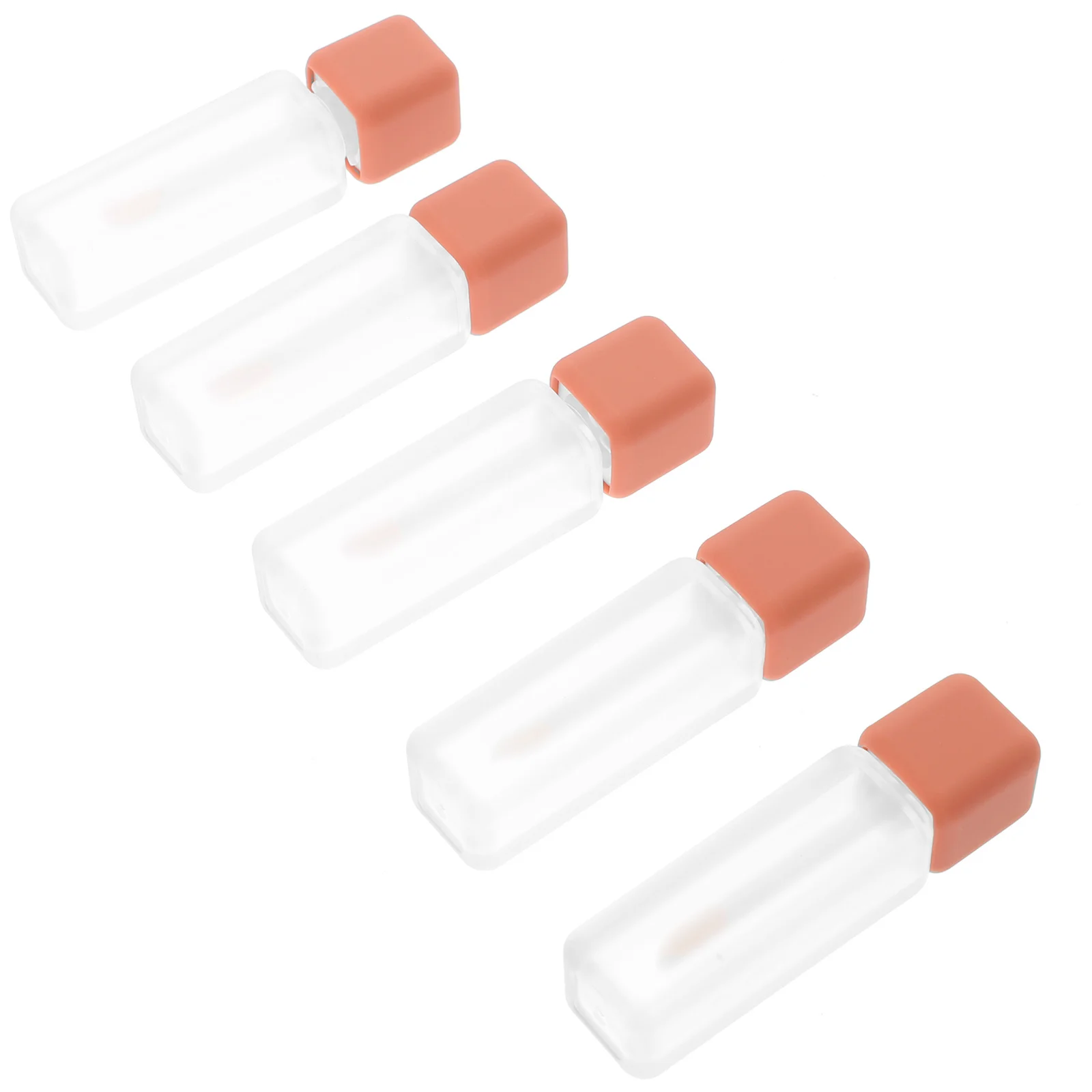 5Pcs 6Ml Mini Lipstick Bottles Transparent Refillable Sub Tubes for Lip Balm Glazes on-The-Go Empty Vials