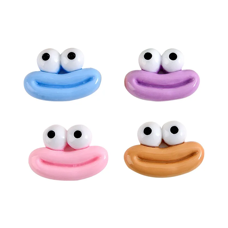

10Pcs Funny Creative Kawaii Sausage Mouth Resin Decorations Junk Phone Case Charms Hair Accessories Wallet Scrap Book Ornament