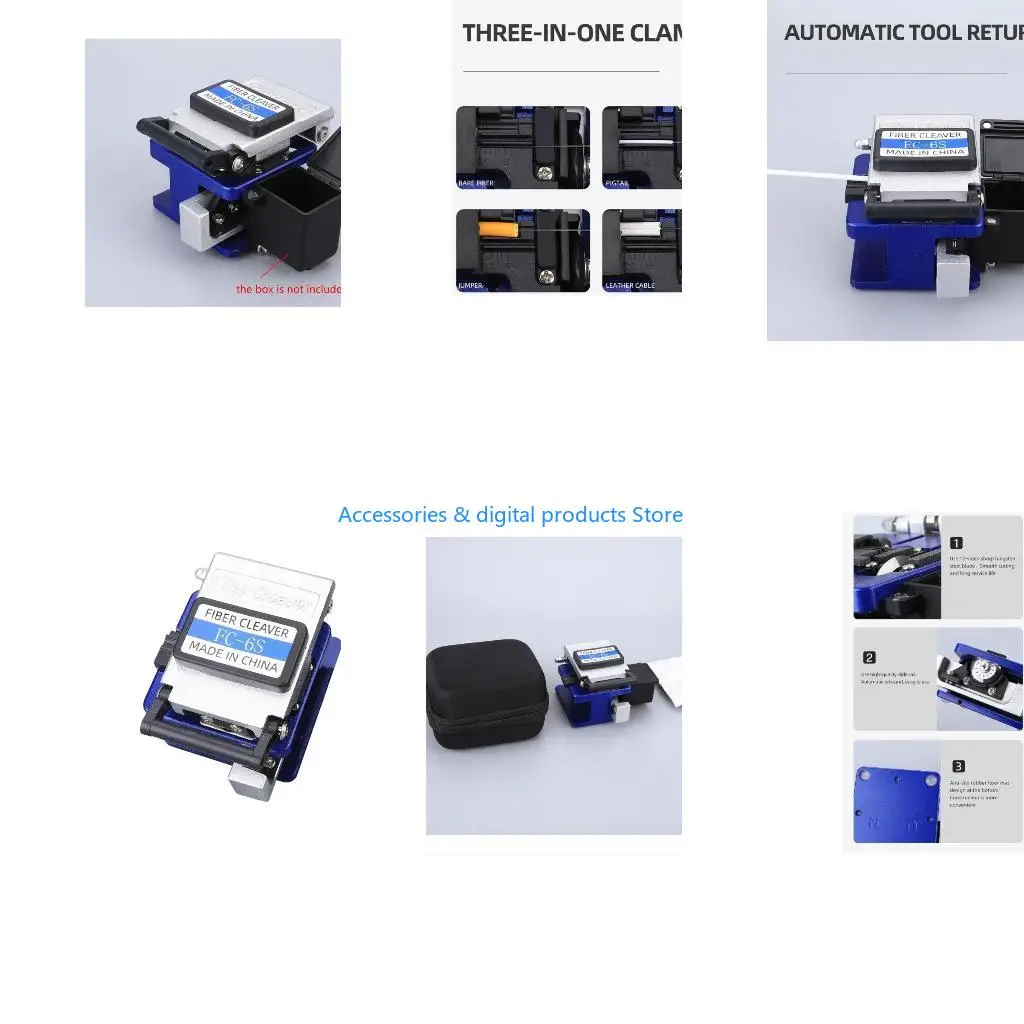 77JD FC-6S Optical Fiber Cleaver FC6S High-precision Fiber Cutting Tool