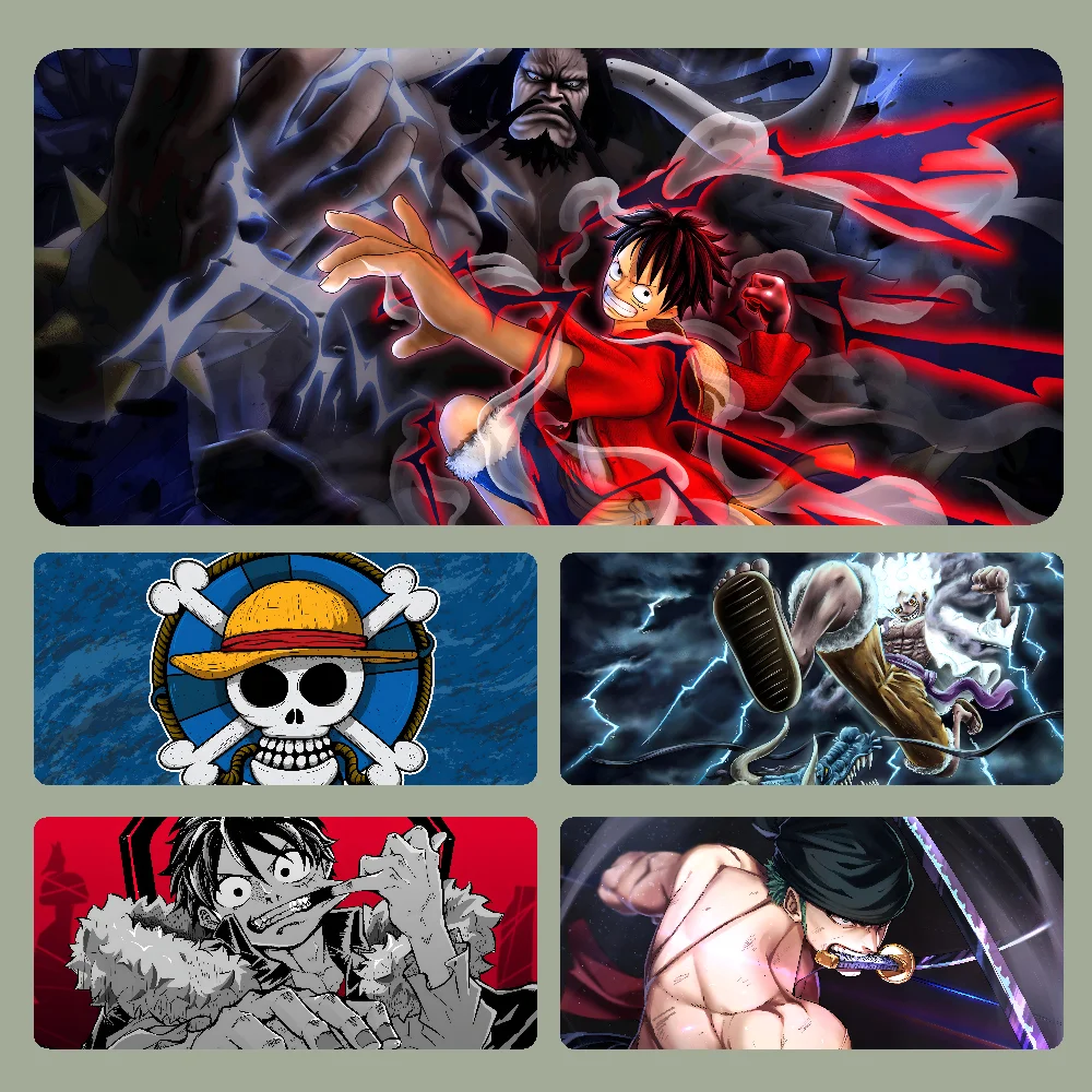 Anime O-One Piece Luffy Mousepad Large Gaming Mouse Pad LockEdge Thickened Computer Keyboard Table Desk Mat