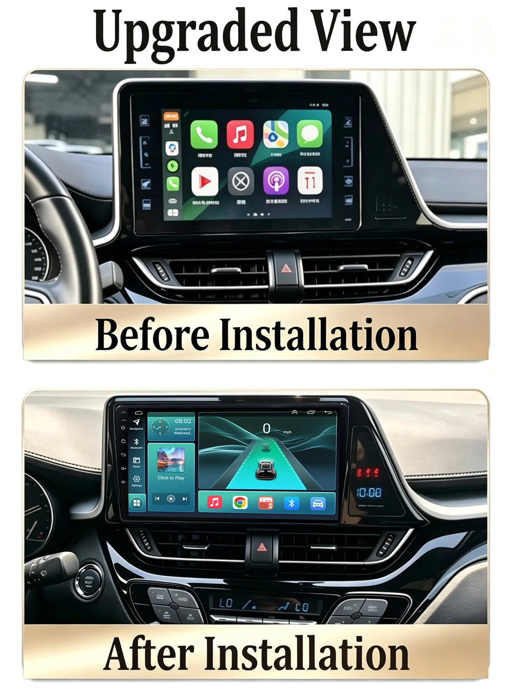 Cortex-A76 Octa-Core Android 16 For Toyota C-HR CHR 2016 - 2020 Car Stereo Stereo Head Unit Multimedia Player Touch Screen Wifi