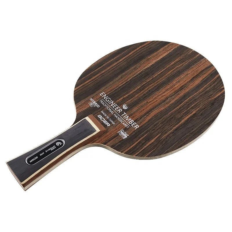 Boer Hoge Kwaliteit Ebbenhout Tafeltennis Boord Blade Base 7-Ply Ping Pong Blade Paddle Bodemplaat Tafeltennis racket Pingpong Bat