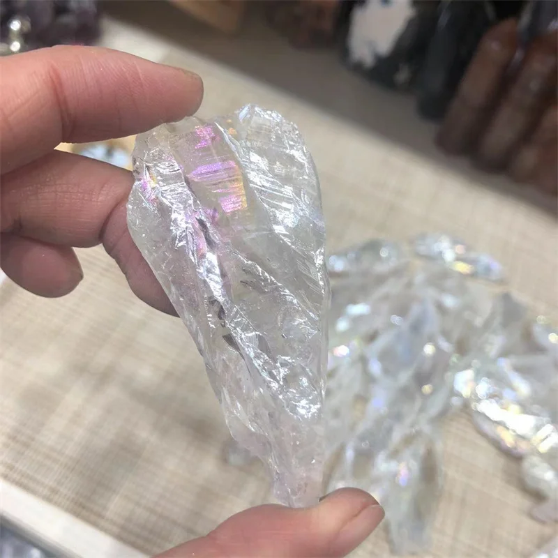 

Quartz Crystal Rough Dog Tooth Aura Pink Raw Cluster Specimen Natural Stones Healing Reiki Gemstones Home Decoration