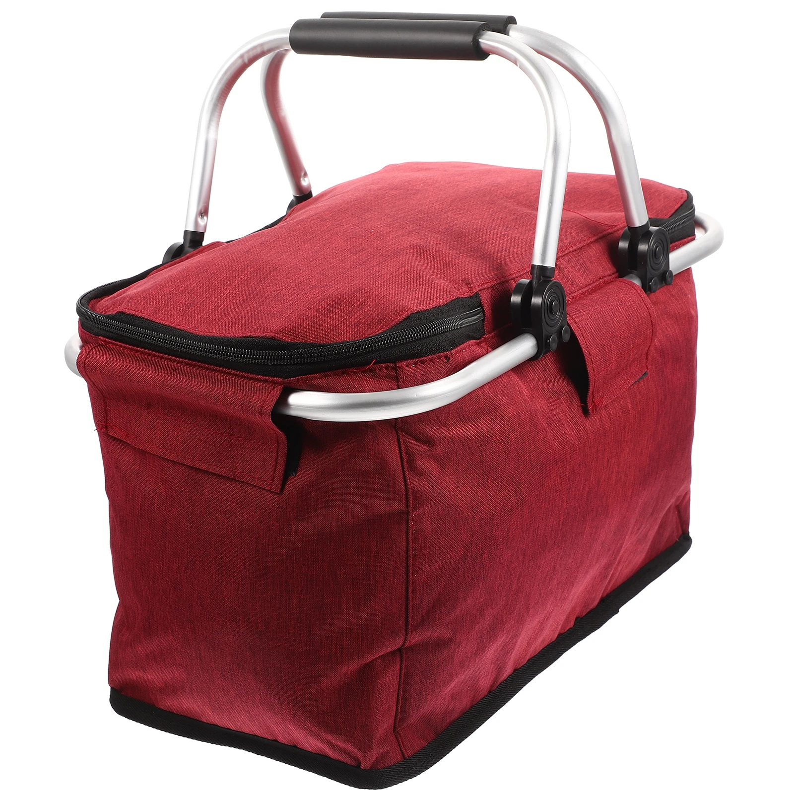 

Extra Large Portable Picnic Basket Camping Food Storage Holder Sturdy Aluminum Foil Lunch Bag for School Office for Women