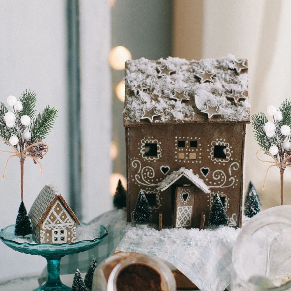 

12pcs Artificial Pine Branches Christmas Ornaments Simulation Plant Decor Desktop Adornment Fake Flower Diy Photo Props