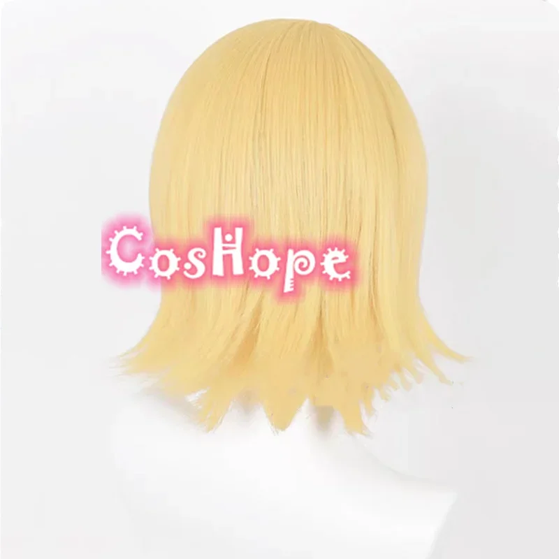 Rin Len Cosplay Wig Short Wig Light Yellow Wig Cosplay Detachable Headphones Anime Cosplay Wigs Heat Resistant Synthetic Wigs