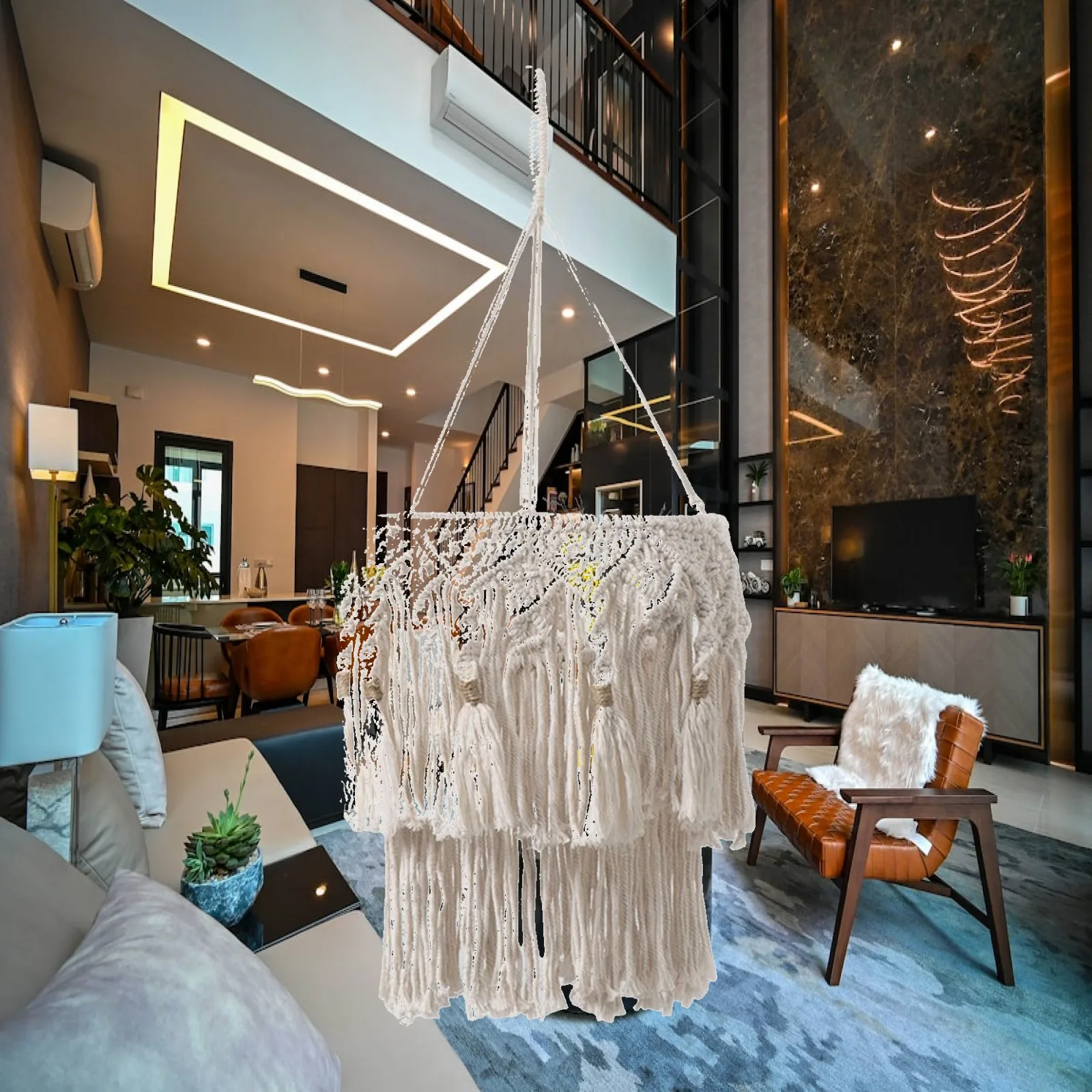 Lampshade Bohemian for Home Decor Tassel Multifunctional Lamp Cover Accessories for Dining Room Kitchen Hotel Bedside Farmhouse
