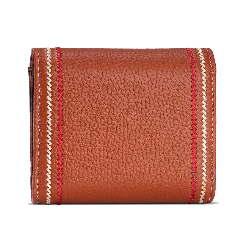 Genuine Leather Card Holder women top grain cowhide multi-slot credit card case slim wallet RFID blocking