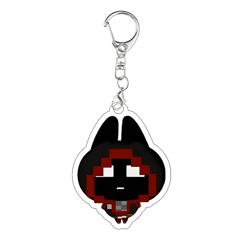 SlipperyHC Kreativer Acryl-Schlüsselanhänger, niedlicher Cartoon-Taschenanhänger, Spielverkostung, JustWhispy Schlüsselring, Twixxel Vybex, Geburtstagsgeschenk – Detail 17