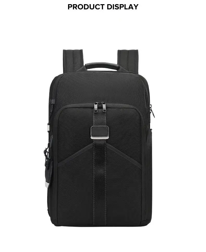Urban Outdoor Backpack for Men - Streamlined Black Design with Multi-Compartment Storage for Travel & Tools 2325006
