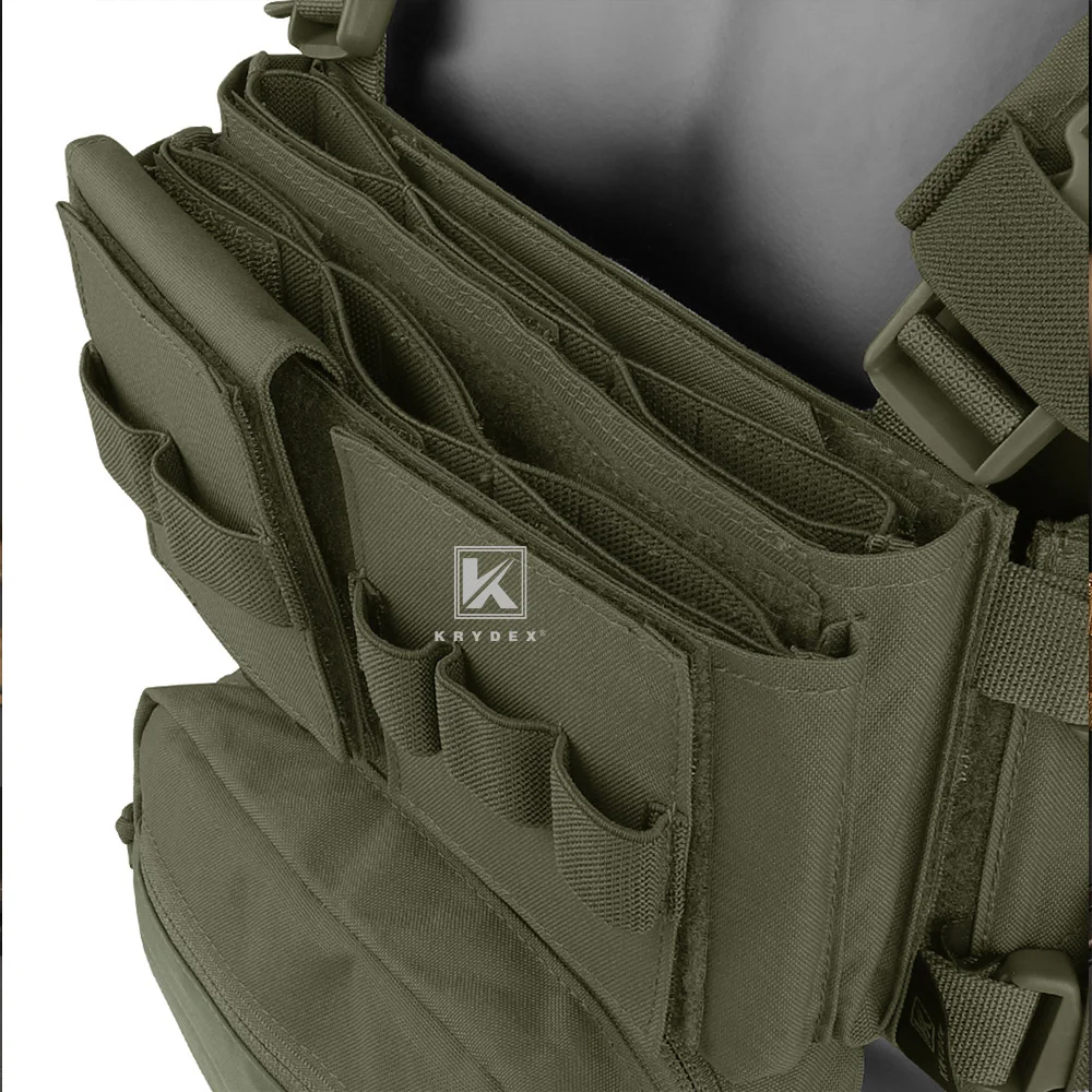 Imagem -04 - Krydex-tactical Chest Rig 500d Mk3 Micro Fright Chassis Sack m4 ak Magazine Pouch Hunting Paintball Vest Ranger Verde