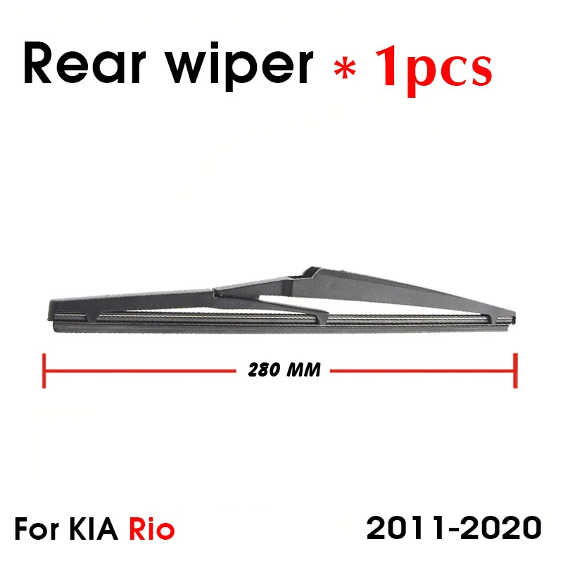 Car Wiper Blade Rear Back Window Windscreen Windshield Wipers For KIA Rio Hatchback 280 mm 2011-2020 Auto Accessories