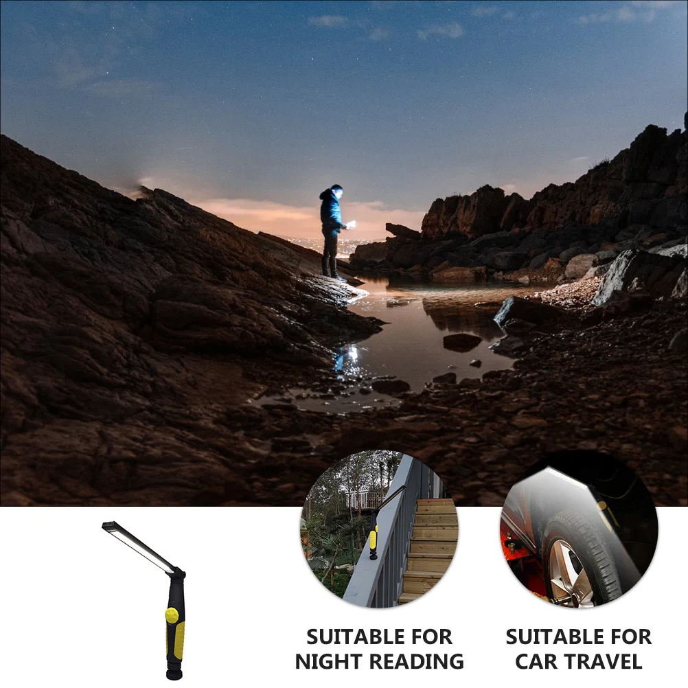 مجموعة واحدة من مصابيح العمل المحمولة القابلة لإعادة الشحن 360 درجة ° دعامة قابلة للدوران، قبضة غير قابلة للانزلاق للفحص والتخييم والإضاءة في حالات الطوارئ #1