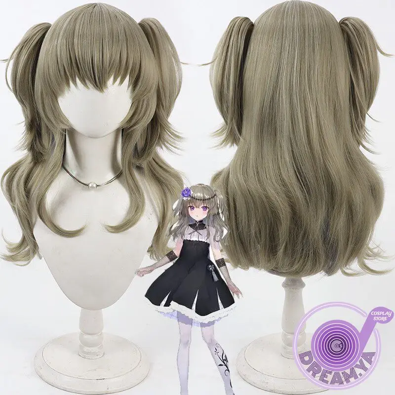 

Meimei Himari Cosplay Wig Vtuber Pigtail Taupe Brown Heat Resistant Synthetic Hair Halloween Party Role Play Carnival + Wig Cap