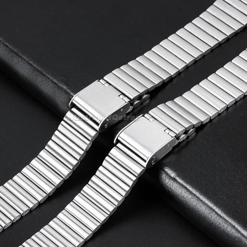 10mm 12mm 14mm 16mm 18mm 20mm Stainless Steel Band Metal for Casio F-91W for F105/108/A158W/168 AE1200/1300 Universal Bracelet