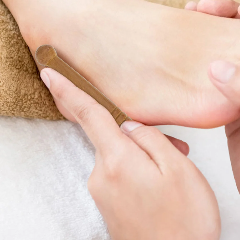 

4pcs Foot Massage Stick Natural Wood Sole Massager Acupoint Scraping Bar Portable Manual Massage Tool Relieves Tension Promotes