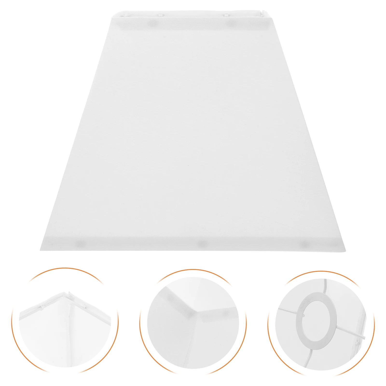 

10Inch Fabric Lamp Shade Square Drum Light Cover White Spider Design Replacement For Table Floor Lamps Easy Install Durable