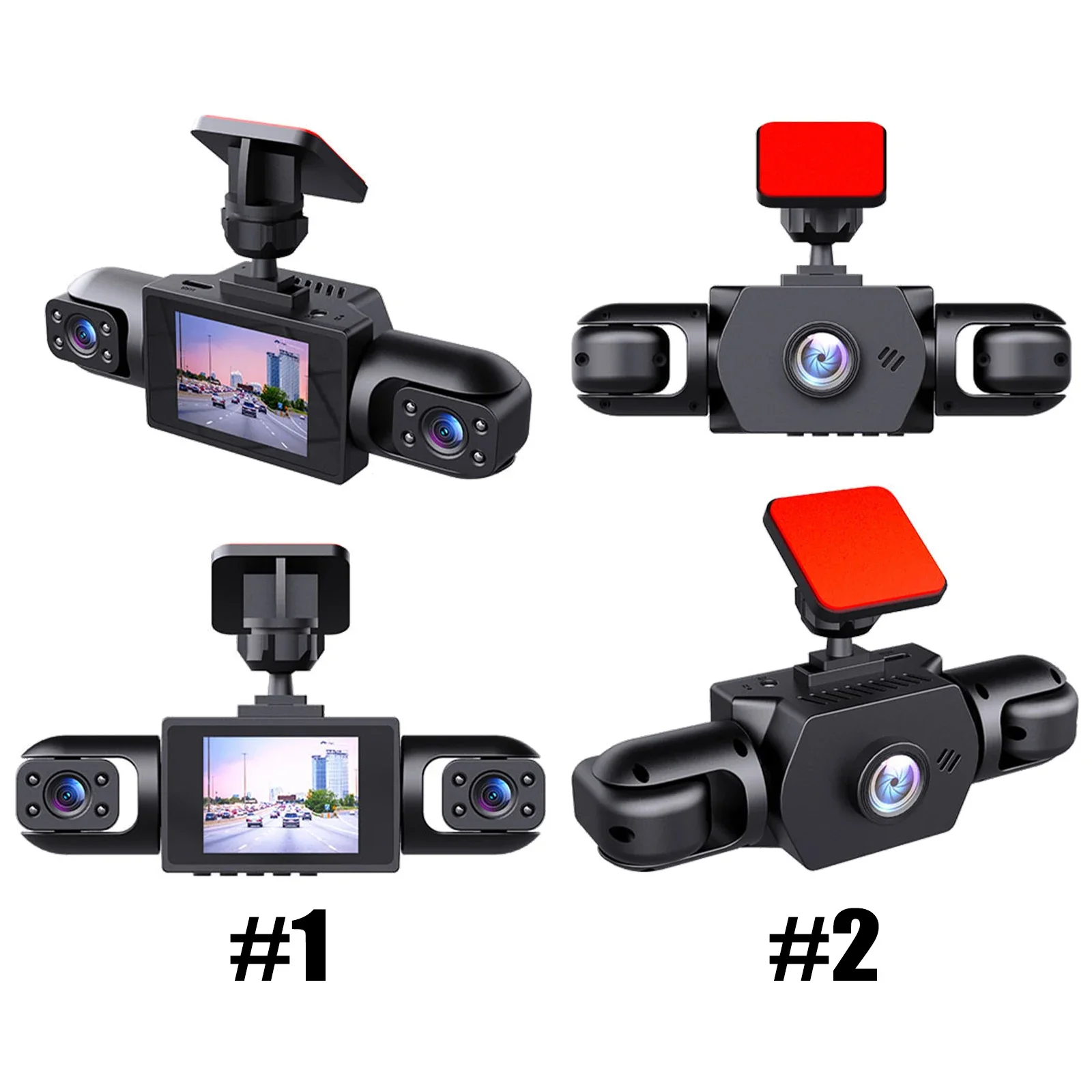 Full View Car Dashcam System Wireless 1080p Car Dash Camera w/ 32GB Card Parking Monitor for Taxi Fleet Family Vehicles