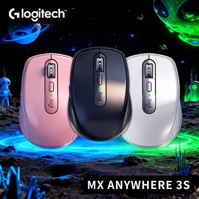

Precision Control Logitech MX Anywhere 3S Mouse Wireless Bluetooth 8K DPI Silent Rechargeable for PC Mac Office Gaming Travel