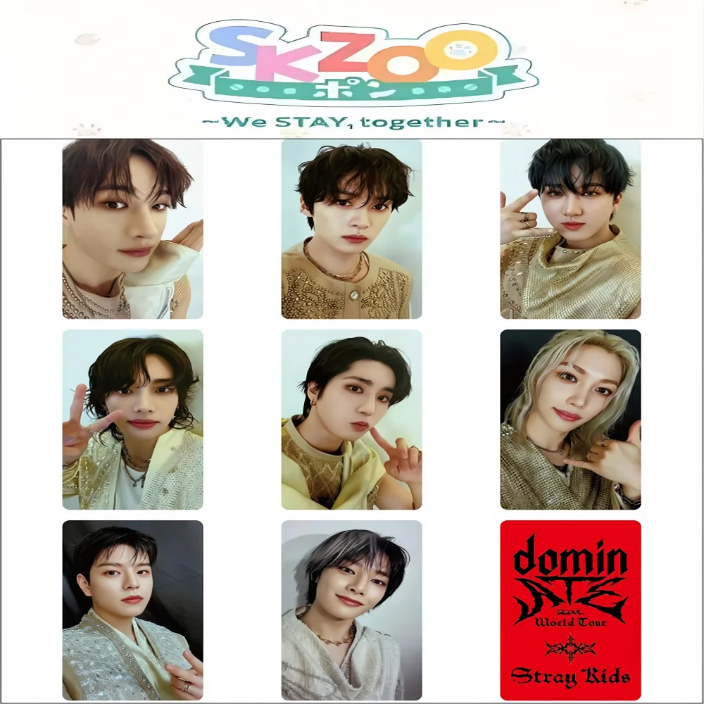 

New album Stray Kids Skzoo pop music group Felix Bang Chan Hyun jin LeeKnow photos LOMO cards greeting cards gifts