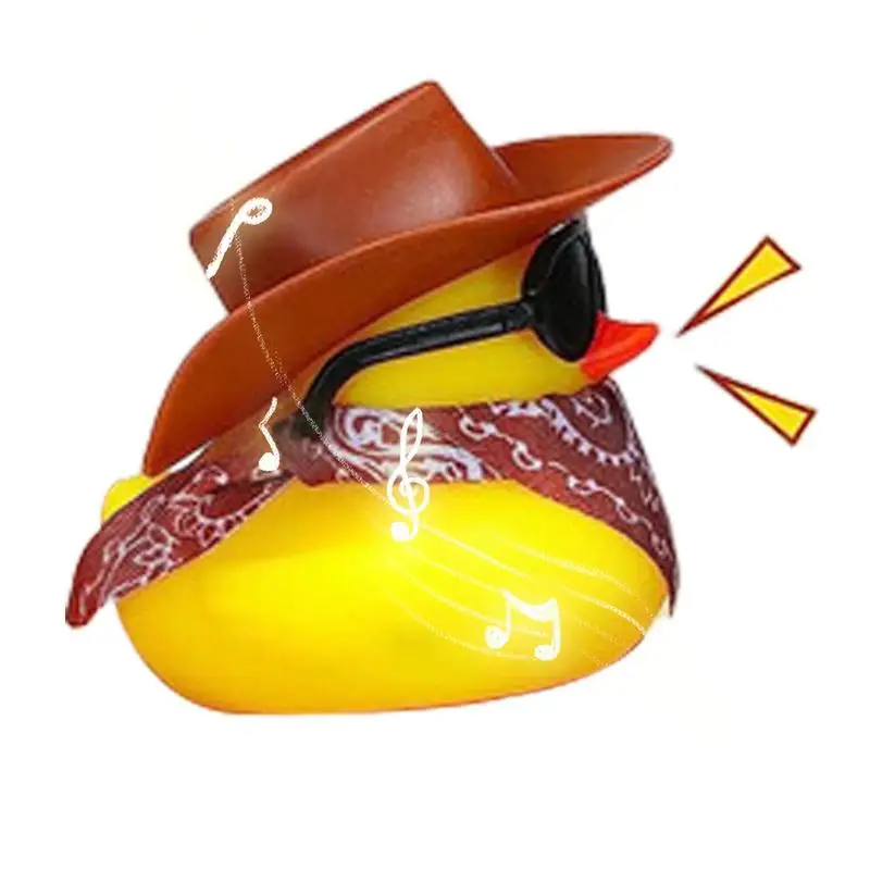 Cool Rubber Ducks Bath Toy, Floater Duck Sunglass para Dashboard, Car Goody Bag Fillers