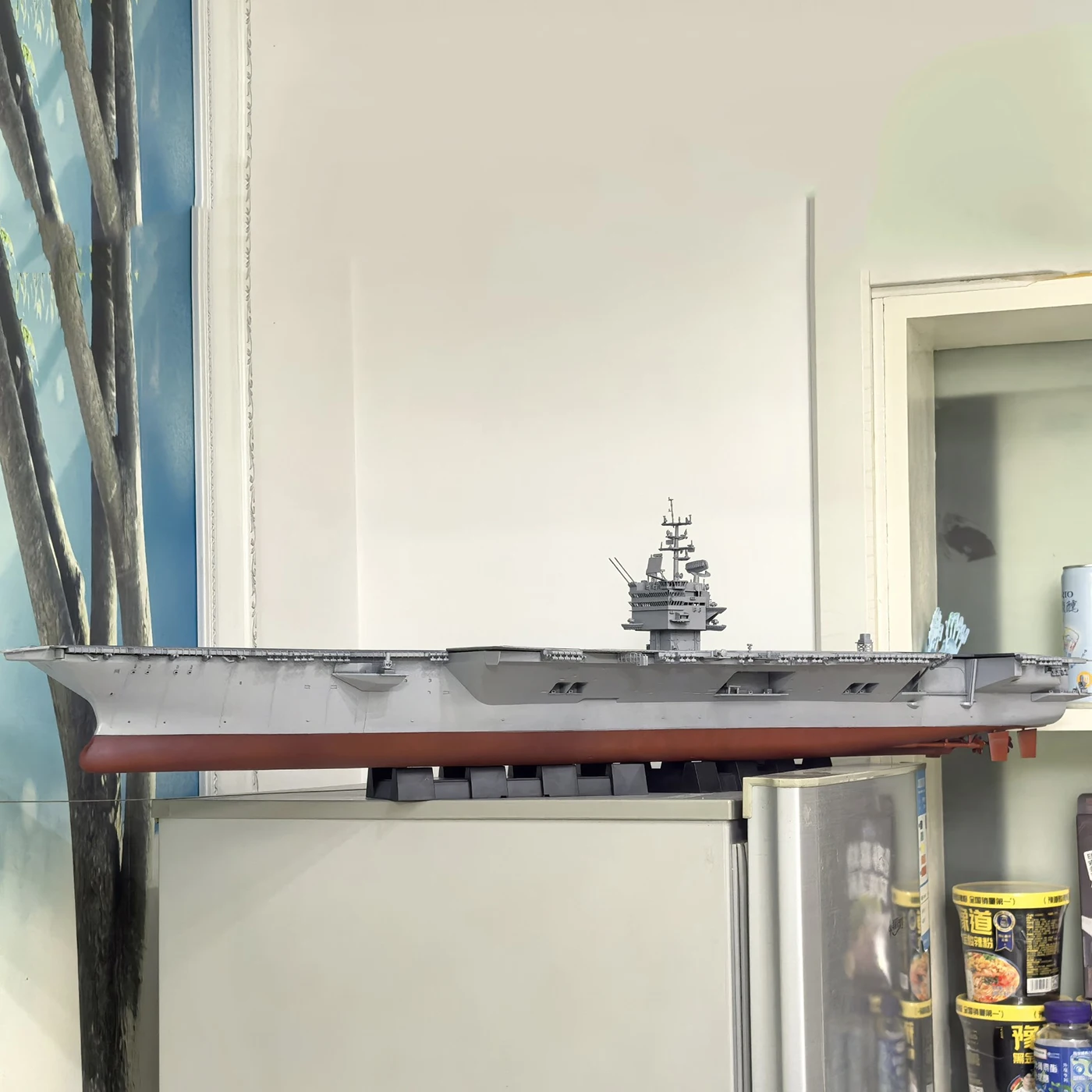 Barco RC de 110cm, versión de los años 90 del portaaviones empresarial, barco de Control remoto, cuatro motores 180, barco RC, modelo RTR, juguete para adultos