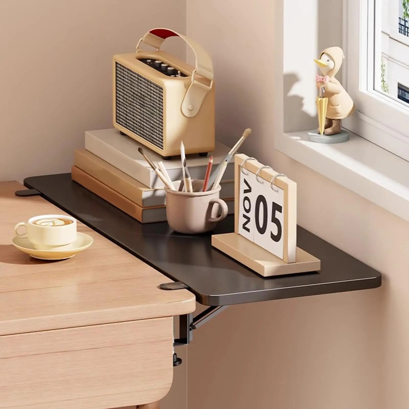 Desk Extender Shelf Wrist Support for Home Office Desktop Extension Board Foldable for Computer Table Keyboard Tray Arm Rest