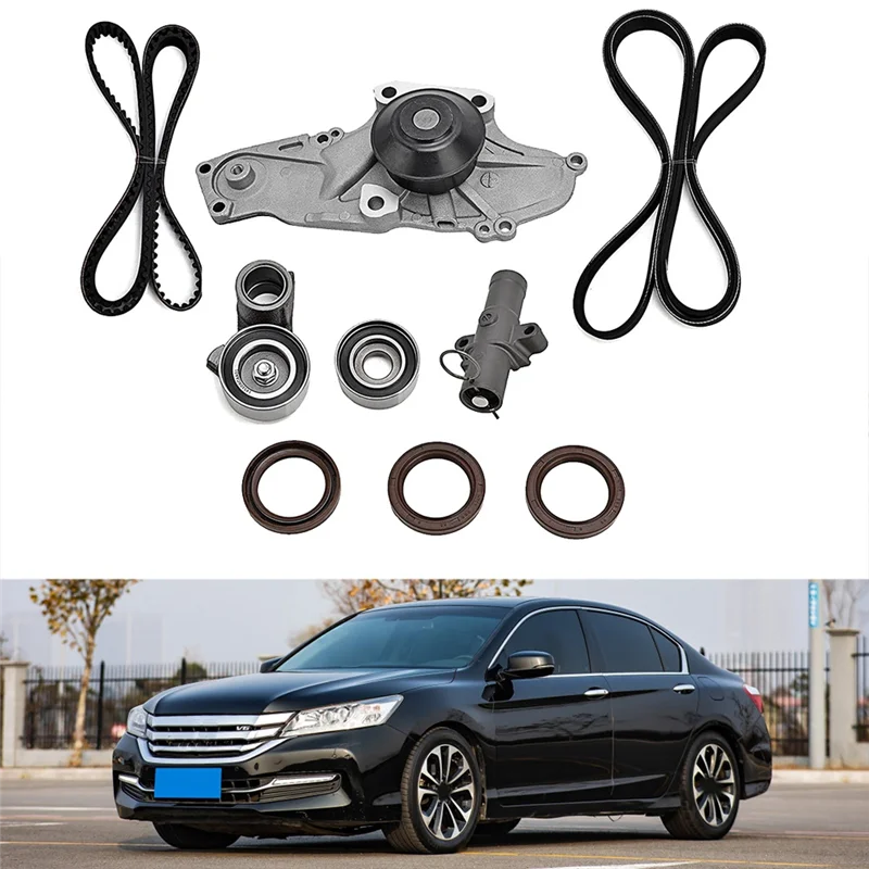 

Car Engine Timing Belt Kit Idler Water Pump Crankshaft Cam Seal 19200-RDV-J01 14550 RCA A01 For Acura Mdx Honda Odyssey