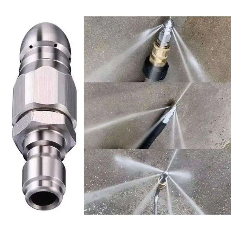 652F المجاري Jetter فوهة استبدال سريع خرطوم الصرف فوهة أداة لصيانة الأنابيب 1/4 بوصة اتصال سريع دائم